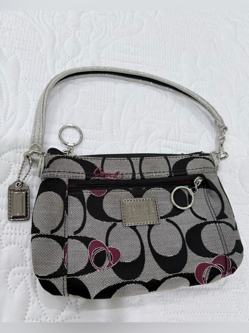 Y2K-era Coach Poppy Signature C Mini Pouch Wristlet